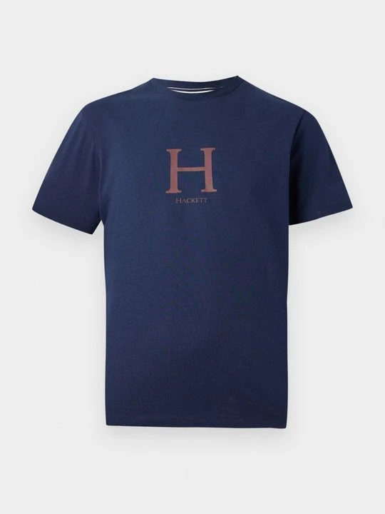 Zdjęcie produktu T-shirt z nadrukiem Hackett London granatowy