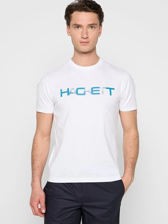 Zdjęcie produktu T-shirt z nadrukiem Hackett London biały