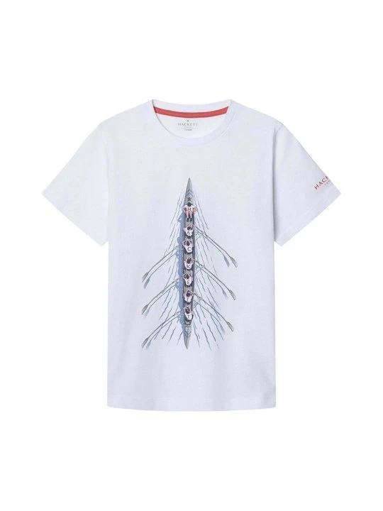 Zdjęcie produktu T-shirt z nadrukiem Hackett London biały