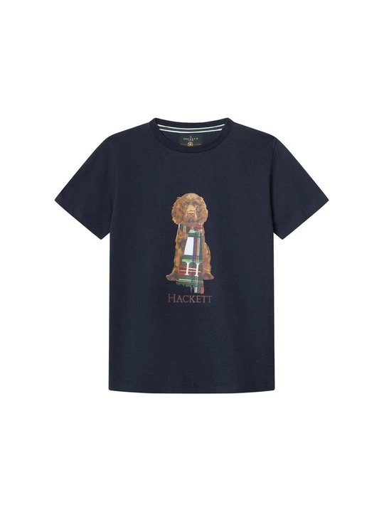 Zdjęcie produktu T-shirt z nadrukiem Hackett London granatowy