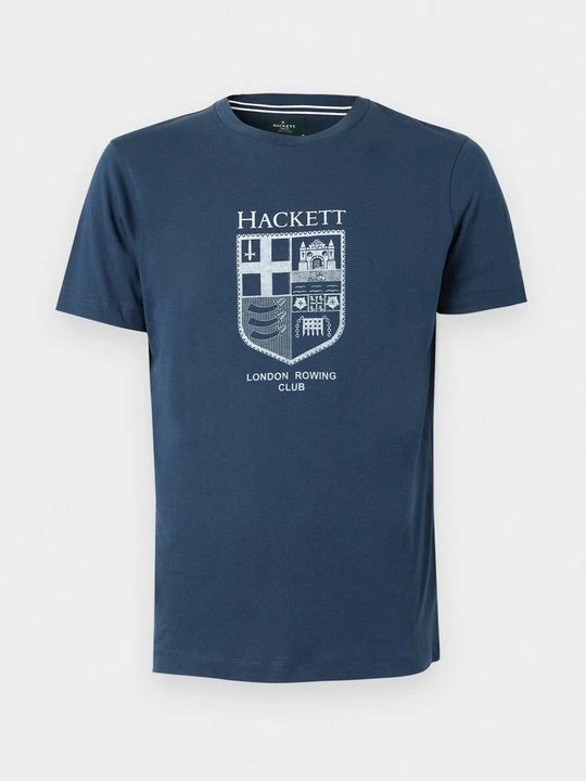 Zdjęcie produktu T-shirt z nadrukiem Hackett London granatowy