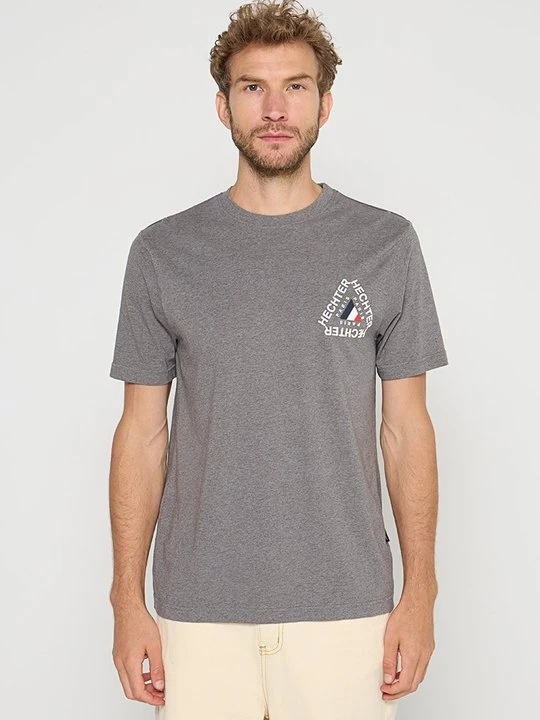 Zdjęcie produktu T-shirt z nadrukiem HECHTER PARIS szary