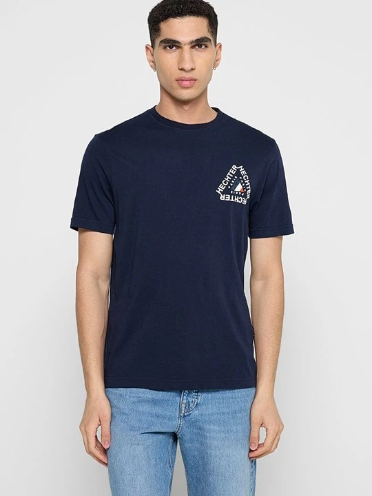 Zdjęcie produktu T-shirt z nadrukiem HECHTER PARIS granatowy