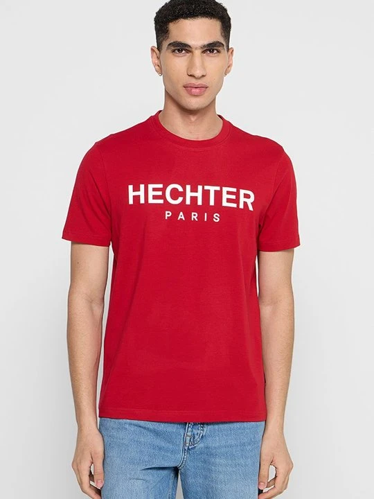 Zdjęcie produktu T-shirt z nadrukiem HECHTER PARIS czerwony
