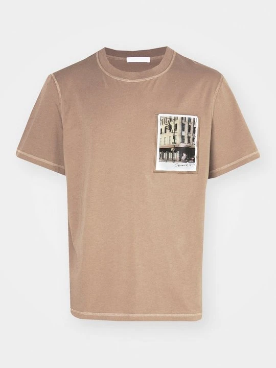 Zdjęcie produktu T-shirt z nadrukiem Helmut Lang brązowy