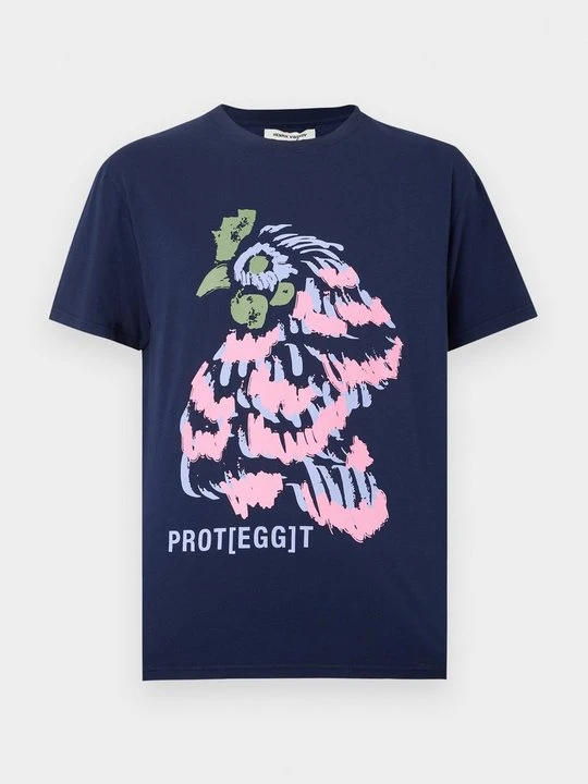 Zdjęcie produktu T-shirt z nadrukiem Henrik Vibskov granatowy