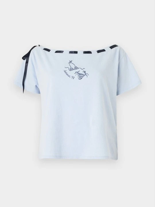 Zdjęcie produktu T-shirt z nadrukiem Hollister Co. jasnoniebieski