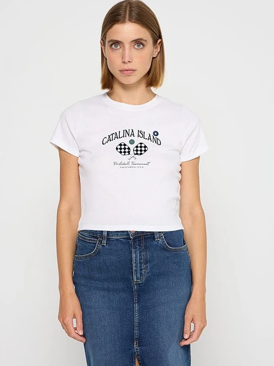 Zdjęcie produktu T-shirt z nadrukiem Hollister Co. biały