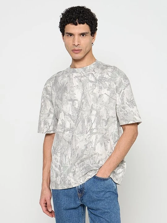 Zdjęcie produktu T-shirt z nadrukiem Hollister Co. jasnoszary