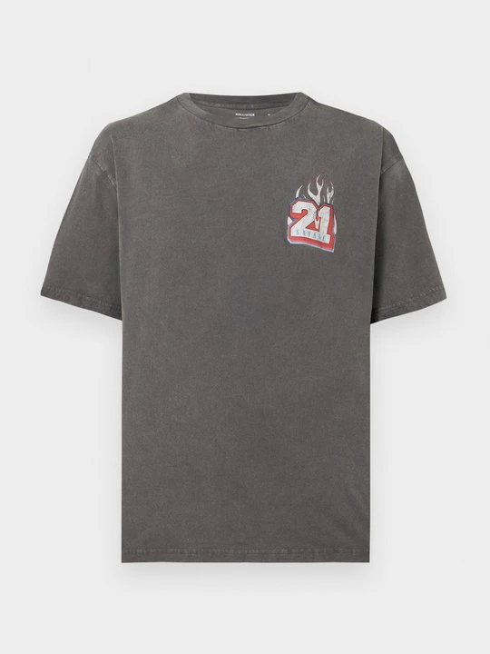 Zdjęcie produktu T-shirt z nadrukiem Hollister Co. szary