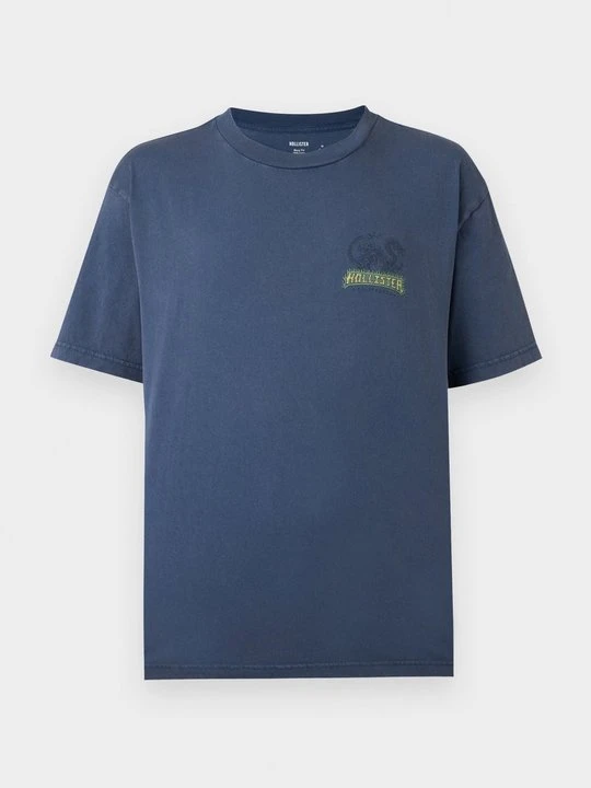 Zdjęcie produktu T-shirt z nadrukiem Hollister Co. niebieski
