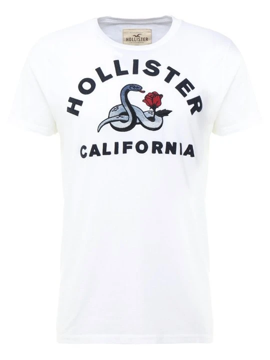 Zdjęcie produktu T-shirt z nadrukiem Hollister Co. biały