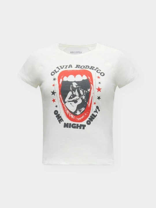 Zdjęcie produktu T-shirt z nadrukiem Hollister Co. biały