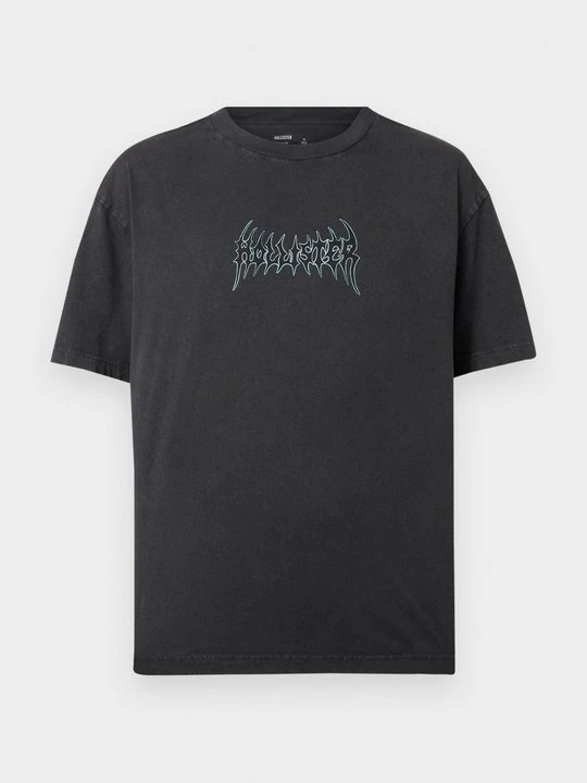 Zdjęcie produktu T-shirt z nadrukiem Hollister Co. czarny