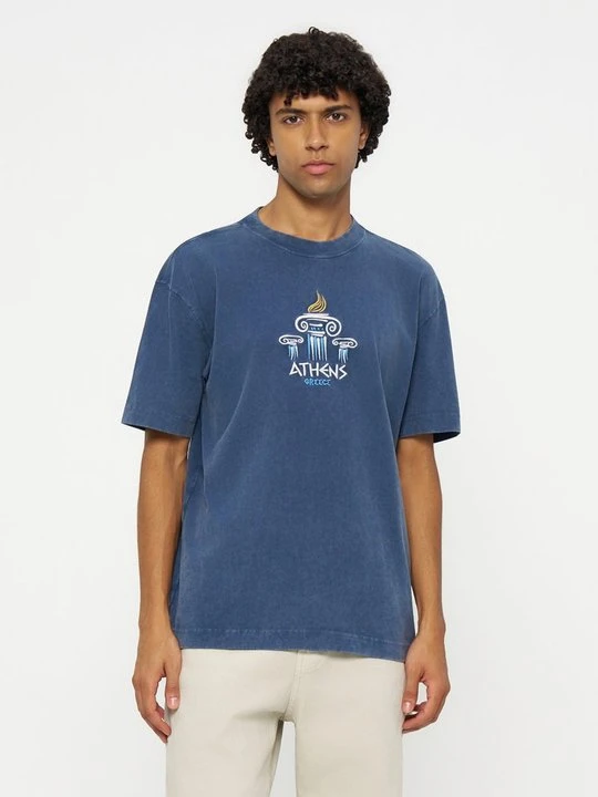 Zdjęcie produktu T-shirt z nadrukiem Hollister Co. granatowy