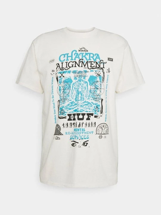 Zdjęcie produktu T-shirt z nadrukiem HUF mleczny