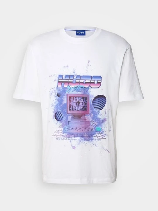Zdjęcie produktu T-shirt z nadrukiem Hugo biały