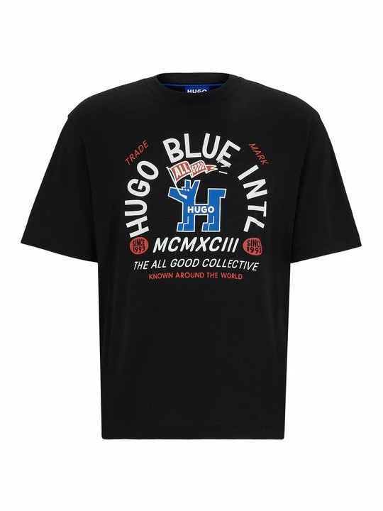 Zdjęcie produktu T-shirt z nadrukiem Hugo czarny