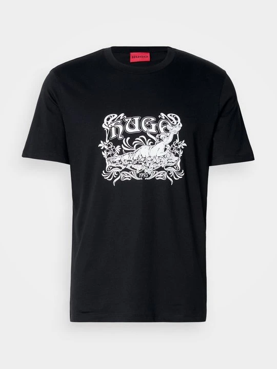 Zdjęcie produktu T-shirt z nadrukiem Hugo czarny