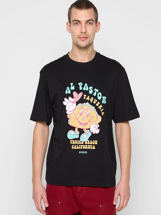 Zdjęcie produktu T-shirt z nadrukiem Hugo czarny