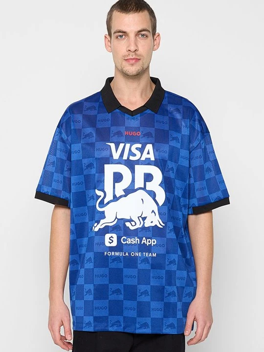 Zdjęcie produktu T-shirt z nadrukiem Hugo niebieski