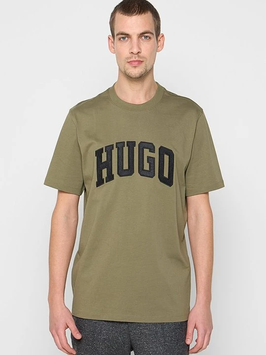 Zdjęcie produktu T-shirt z nadrukiem Hugo zielony