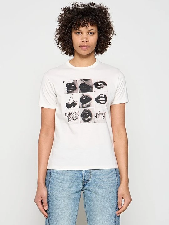 Zdjęcie produktu T-shirt z nadrukiem Hugo biały