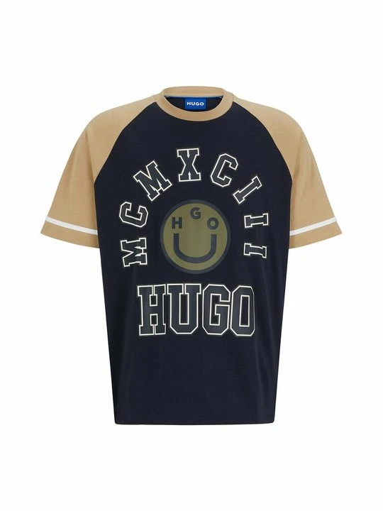 Zdjęcie produktu T-shirt z nadrukiem Hugo granatowy