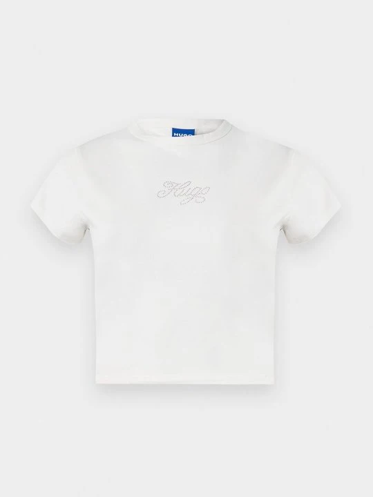 Zdjęcie produktu T-shirt z nadrukiem Hugo mleczny