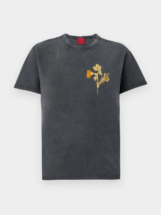Zdjęcie produktu T-shirt z nadrukiem Hugo czarny