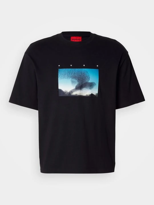 Zdjęcie produktu T-shirt z nadrukiem Hugo czarny