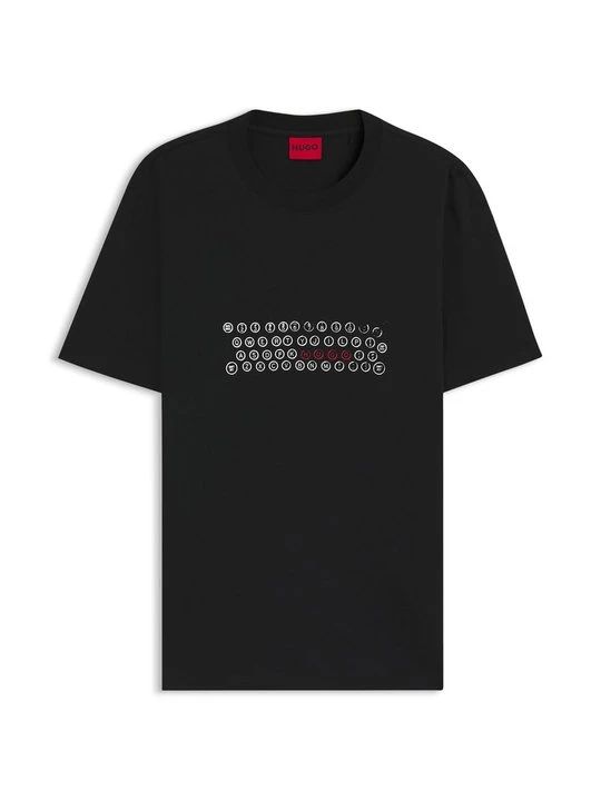 Zdjęcie produktu T-shirt z nadrukiem Hugo czarny