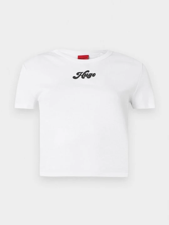 Zdjęcie produktu T-shirt z nadrukiem Hugo mleczny