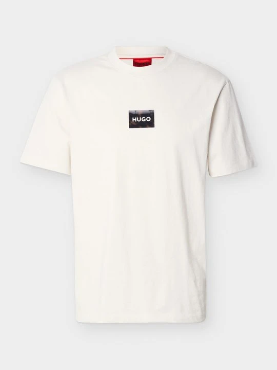 Zdjęcie produktu T-shirt z nadrukiem Hugo mleczny