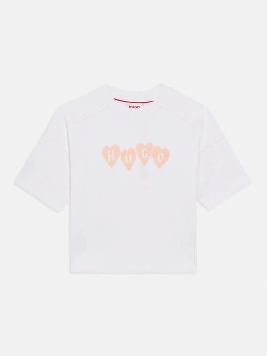 Zdjęcie produktu T-shirt z nadrukiem Hugo biały
