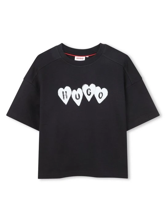 Zdjęcie produktu T-shirt z nadrukiem Hugo czarny