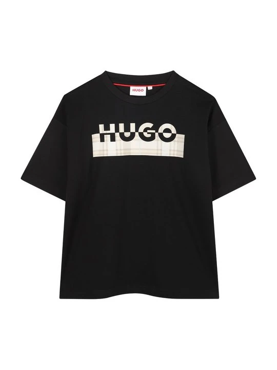 Zdjęcie produktu T-shirt z nadrukiem Hugo czarny
