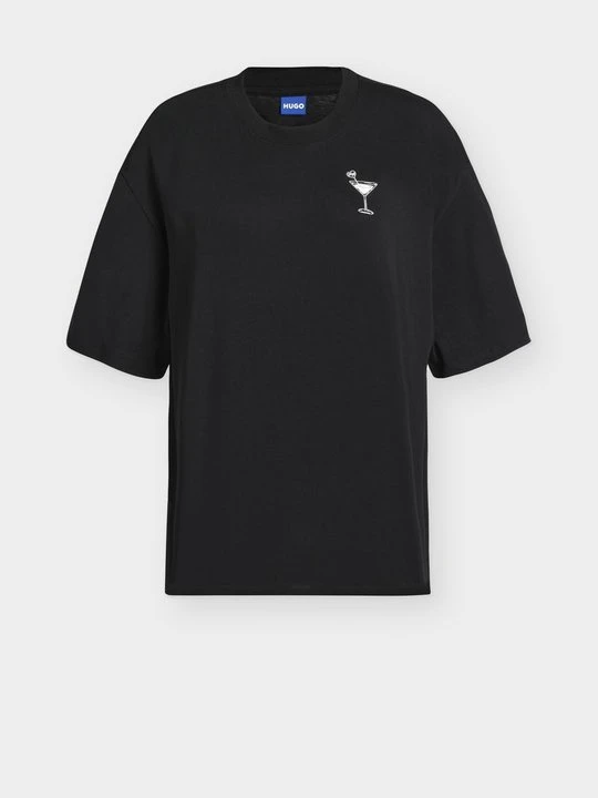 Zdjęcie produktu T-shirt z nadrukiem Hugo czarny