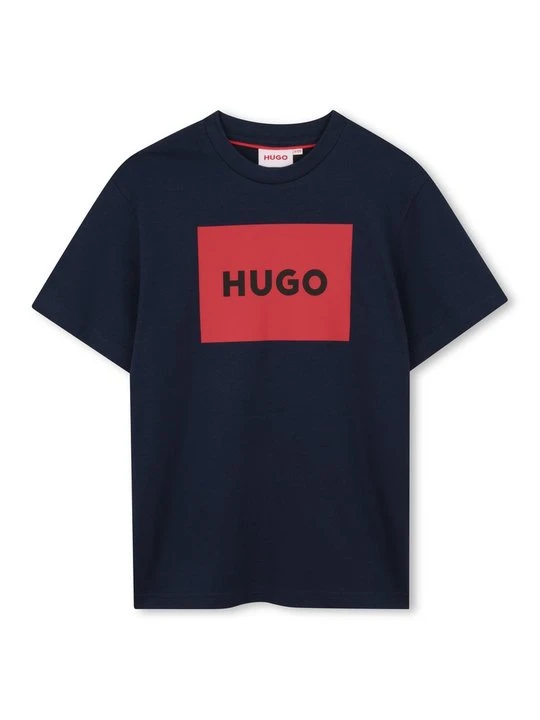 Zdjęcie produktu T-shirt z nadrukiem Hugo granatowy