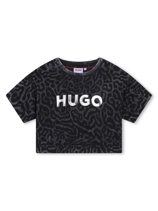 Zdjęcie produktu T-shirt z nadrukiem Hugo czarny