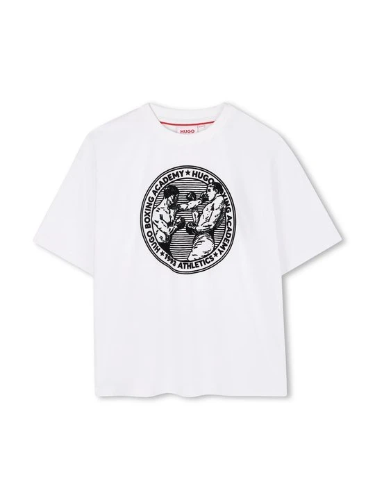 Zdjęcie produktu T-shirt z nadrukiem Hugo biały