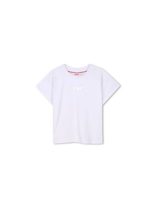 Zdjęcie produktu T-shirt z nadrukiem Hugo biały