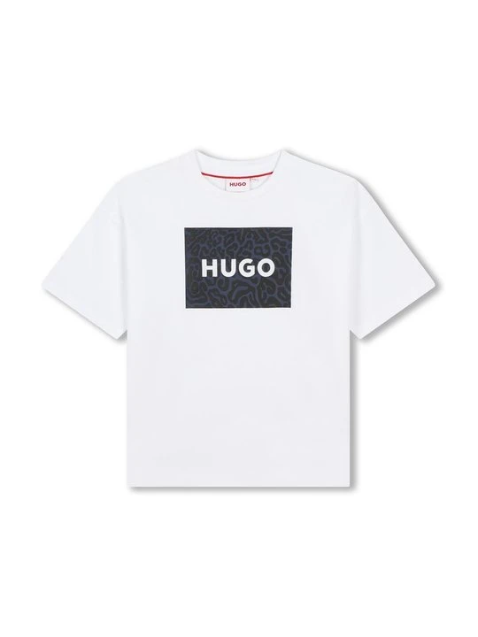 Zdjęcie produktu T-shirt z nadrukiem Hugo biały