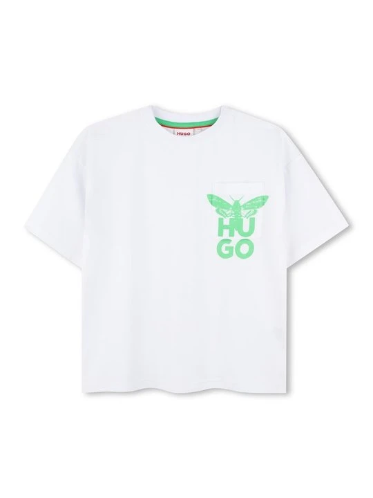 Zdjęcie produktu T-shirt z nadrukiem Hugo biały