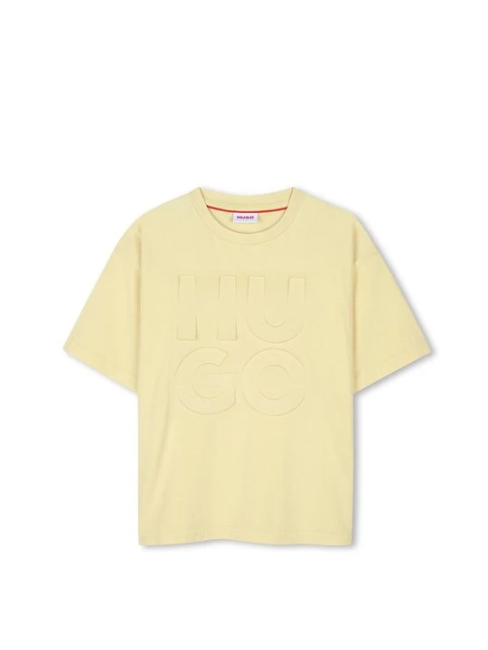 Zdjęcie produktu T-shirt z nadrukiem Hugo żółty