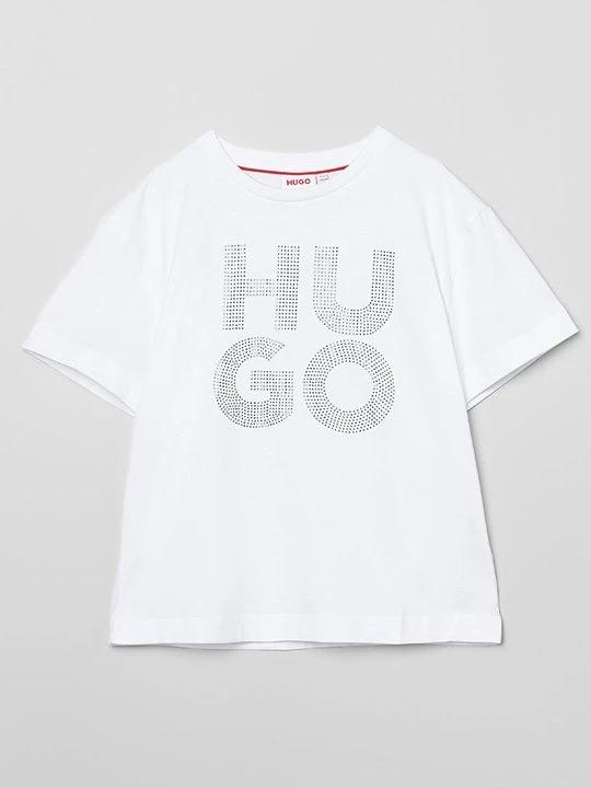 Zdjęcie produktu T-shirt z nadrukiem Hugo biały