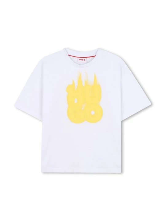 Zdjęcie produktu T-shirt z nadrukiem Hugo biały