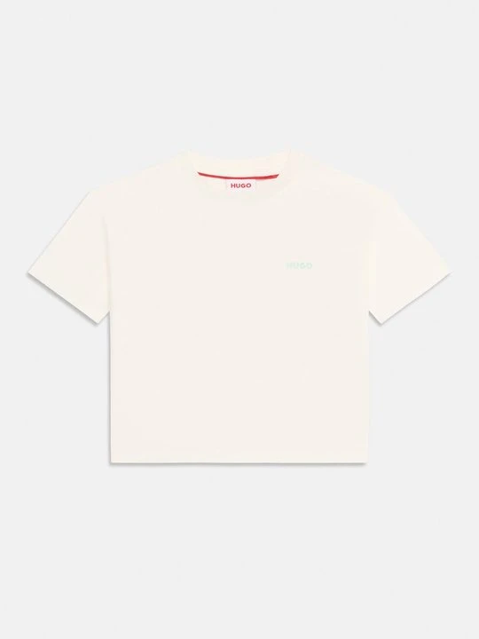 Zdjęcie produktu T-shirt z nadrukiem Hugo mleczny
