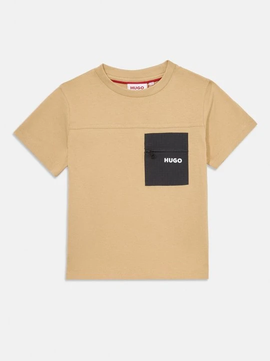 Zdjęcie produktu T-shirt z nadrukiem Hugo piaskowy