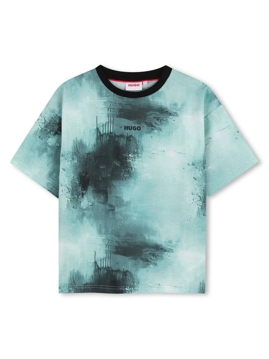 Zdjęcie produktu T-shirt z nadrukiem Hugo turkusowy